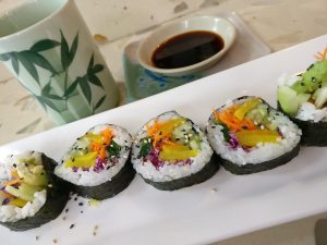 Vegetarian sushi for lunch in San Francisco